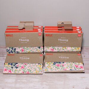 8 Pairs Old Navy Womens No Show Thongs Pink Floral Panties XL